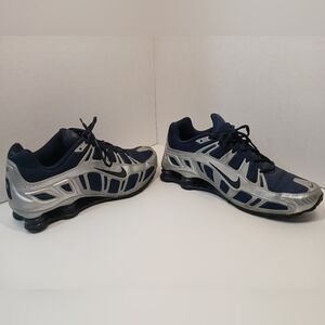 Nike Men's Navy and Silver Athletic Shoes